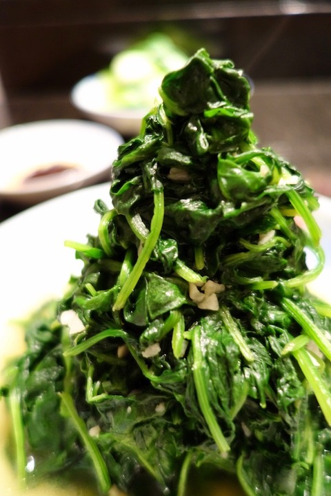 Garlic Spinach Vegetable Dish